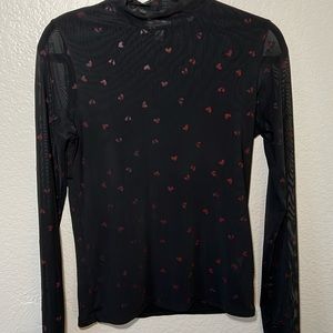 Long sleeve T-shirt with hearts